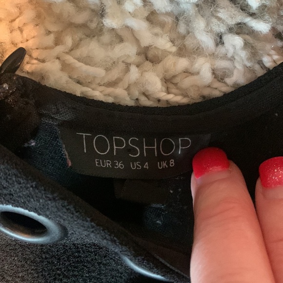 Topshop Dress Black Size 4 - Picture 5 of 6
